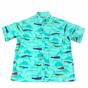 Columbia Sportswear Men's Green Short Sleeve Shirt